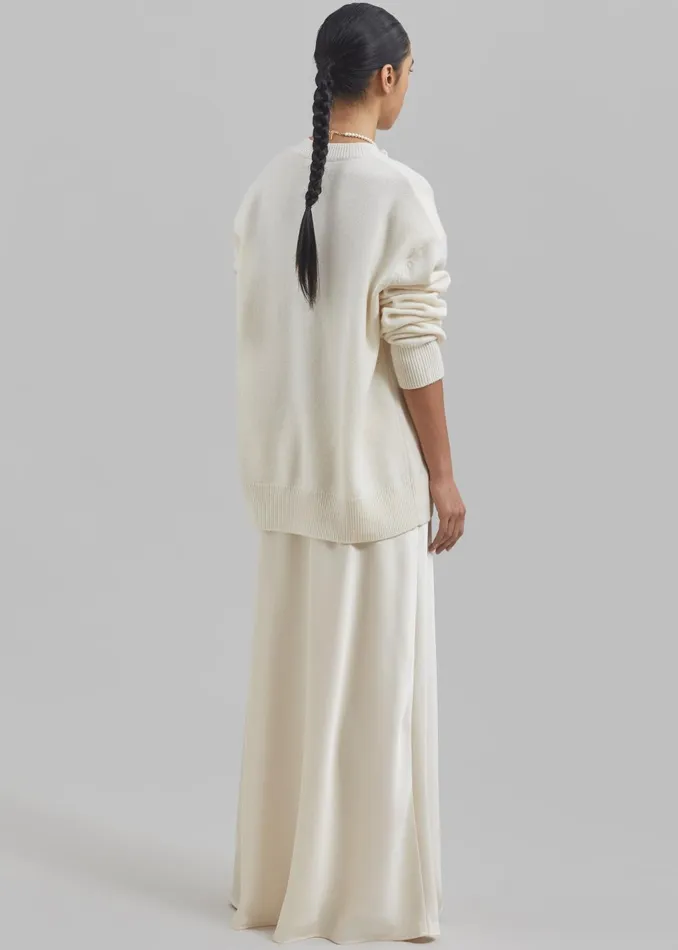 Women Priscilla Maxi Satin Skirt 8211 Cream The Frankie Shop Bottoms