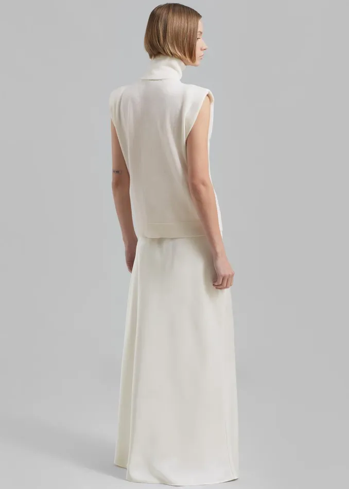 Women Priscilla Maxi Satin Skirt 8211 Cream The Frankie Shop Bottoms
