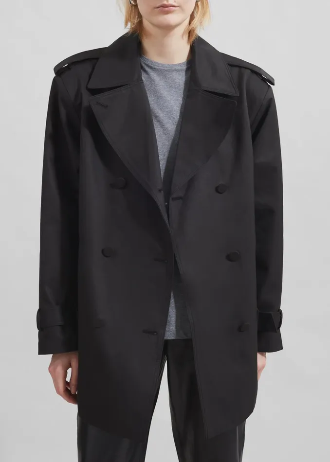Women Raleigh Trench Coat 8211 Black The Frankie Shop Outerwear