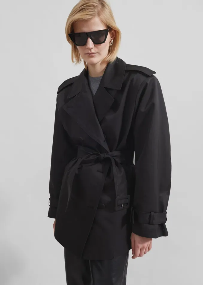 Women Raleigh Trench Coat 8211 Black The Frankie Shop Outerwear