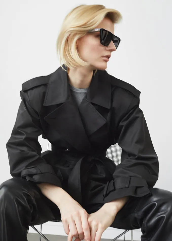 Women Raleigh Trench Coat 8211 Black The Frankie Shop Outerwear