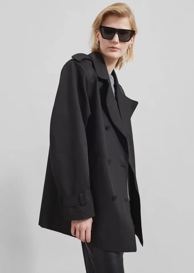 Women Raleigh Trench Coat 8211 Black The Frankie Shop Outerwear