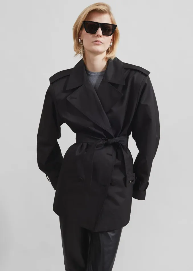 Women Raleigh Trench Coat 8211 Black The Frankie Shop Outerwear