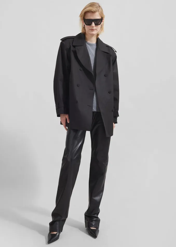 Women Raleigh Trench Coat 8211 Black The Frankie Shop Outerwear