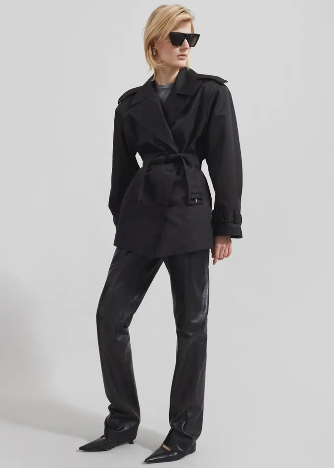 Women Raleigh Trench Coat 8211 Black The Frankie Shop Outerwear