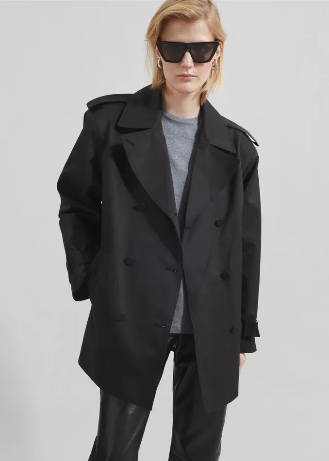 Women Raleigh Trench Coat 8211 Black The Frankie Shop Outerwear