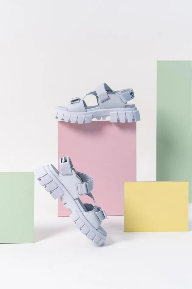 Women REVOLT SANDAL MONO Blue Art PALLADIUM Sandals Women REVOLT SANDAL MONO Blue Art PALLADIUM Sandals