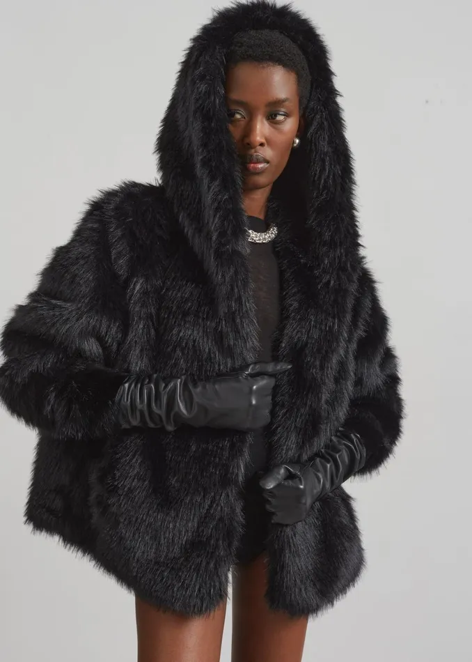 Women Rosvik Long Leather Gloves 8211 Black The Frankie Shop
