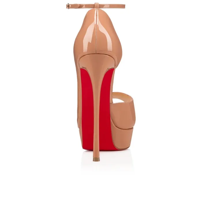 Women Round Chick Alta 150 Mm Pumps 8211 Patent 8211 Blush Christian Louboutin Platforms