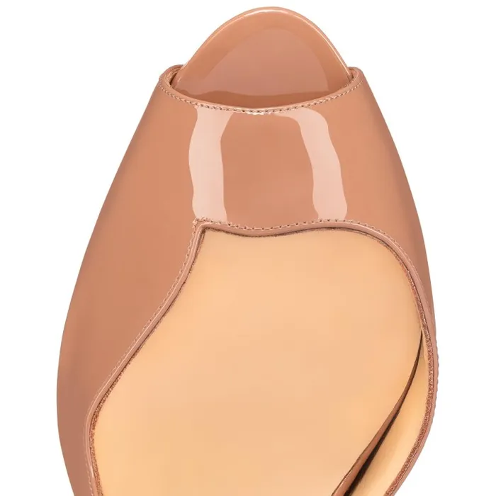 Women Round Chick Alta 150 Mm Pumps 8211 Patent 8211 Blush Christian Louboutin Platforms
