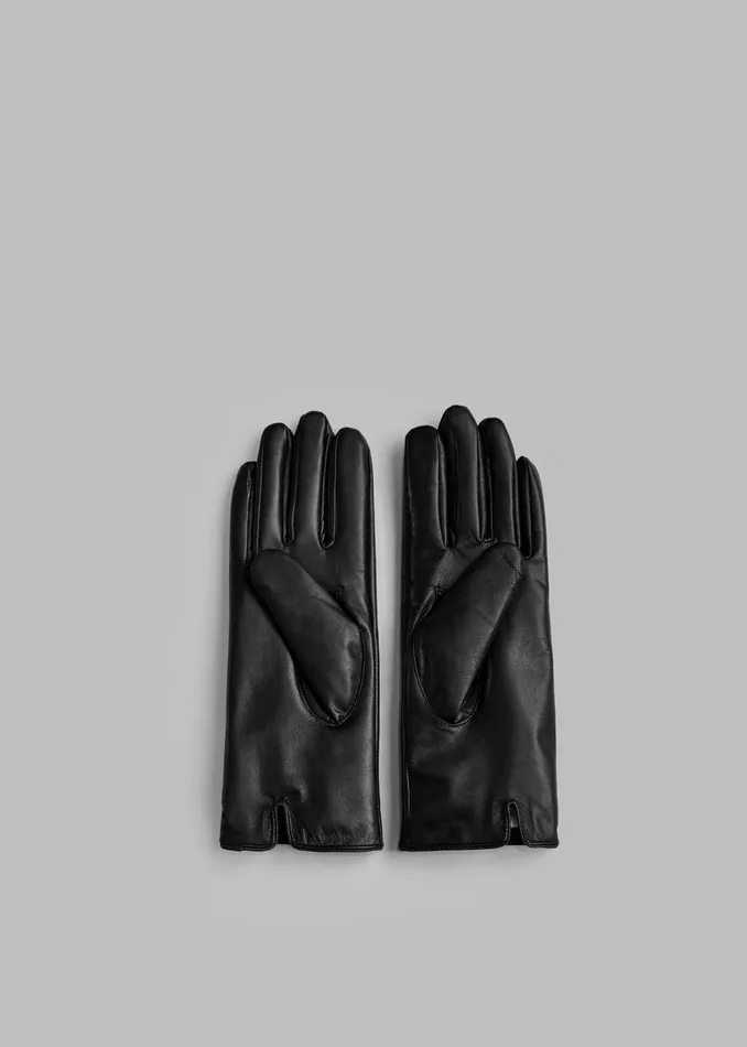 Women Ruby Leather Gloves 8211 Black The Frankie Shop