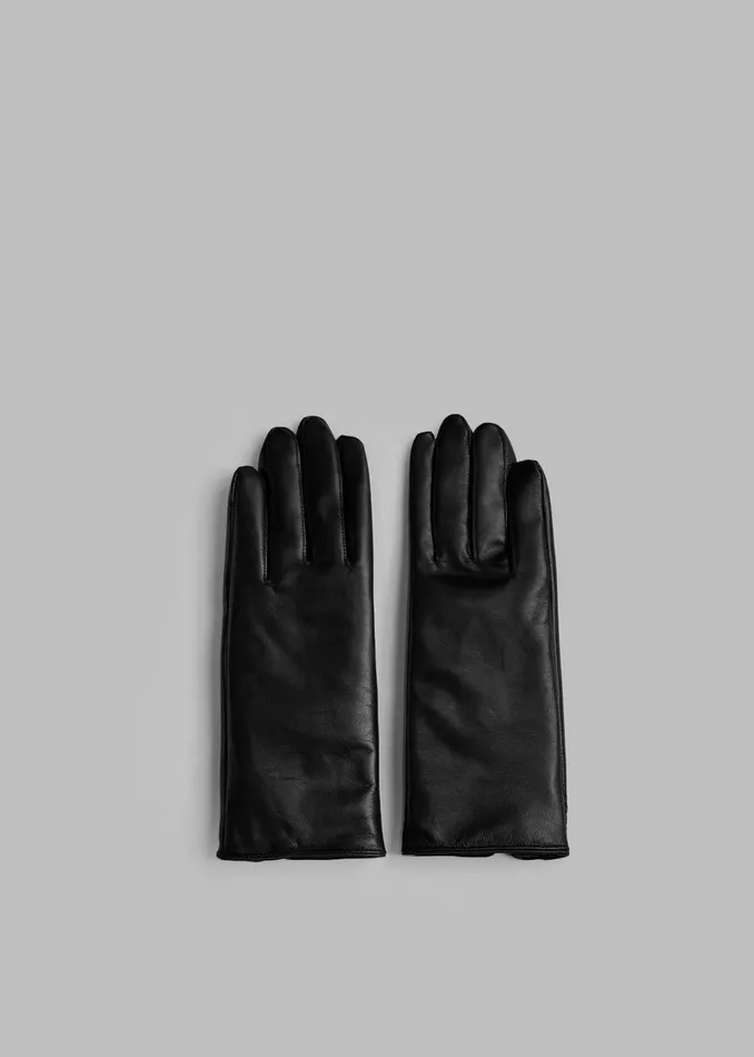 Women Ruby Leather Gloves 8211 Black The Frankie Shop