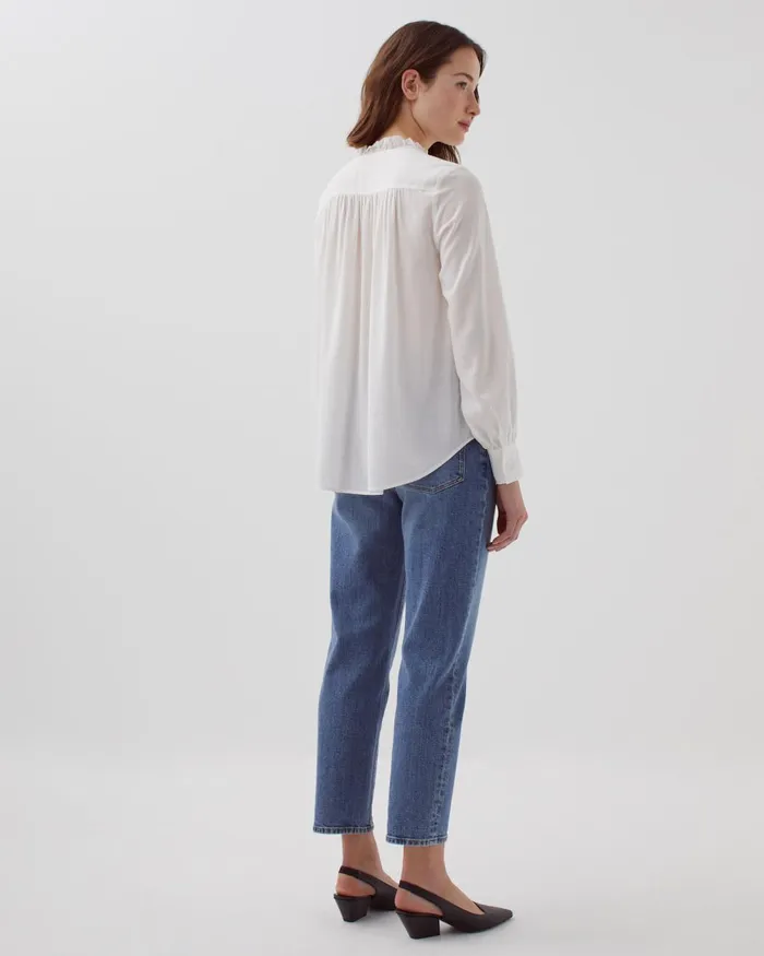 Women Ruffled Blouse Gardenia Comptoir Des Cotonniers Blouses and Shirts and Tops