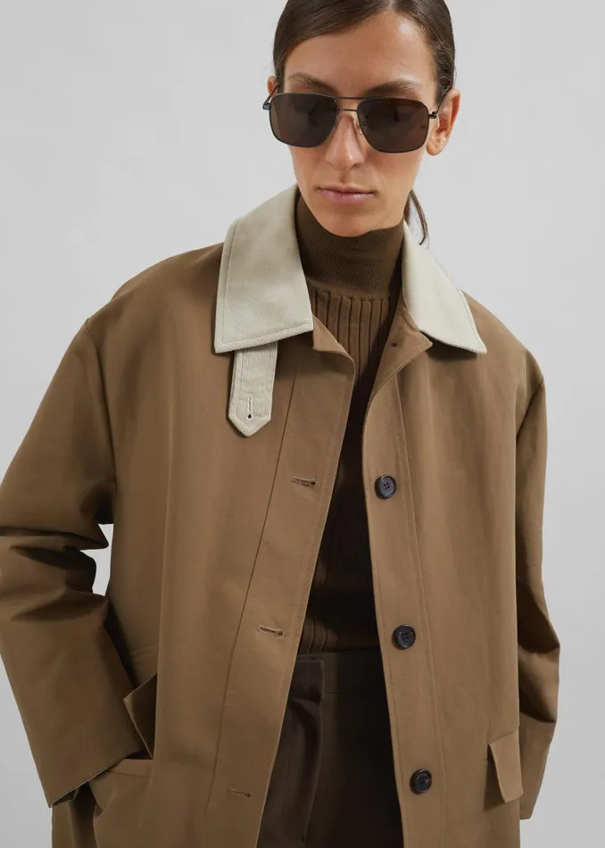 Women Ryker Boxy Jacket 8211 Brown The Frankie Shop Outerwear