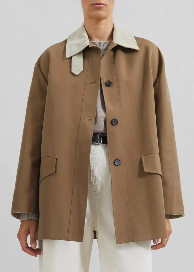 Women Ryker Boxy Jacket 8211 Brown The Frankie Shop Outerwear