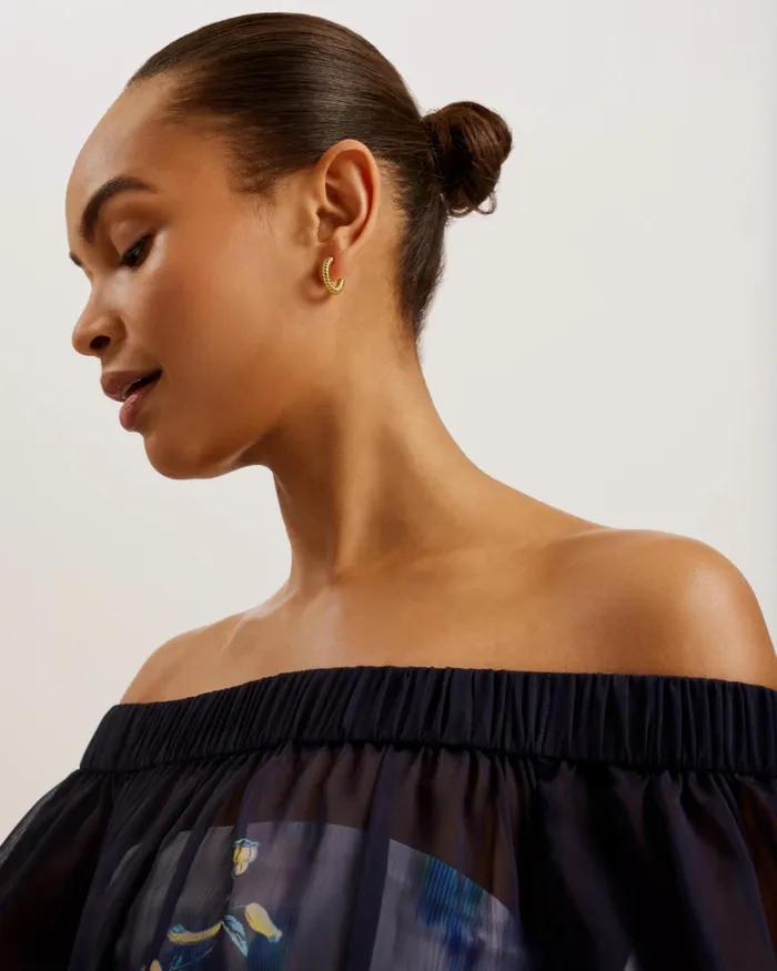 Women SABRINN 8211 Floral Off The Shoulder Maxi Beach Dress Navy Ted Baker Swimwear and Beachwear Women SABRINN 8211 Floral Off The Shoulder Maxi Beach Dress Navy Ted Baker Swimwear and Beachwear