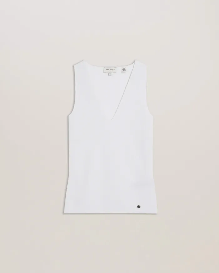 Women SARHAA 8211 Engineered Knit Top White Ted Baker Tops and Blouses