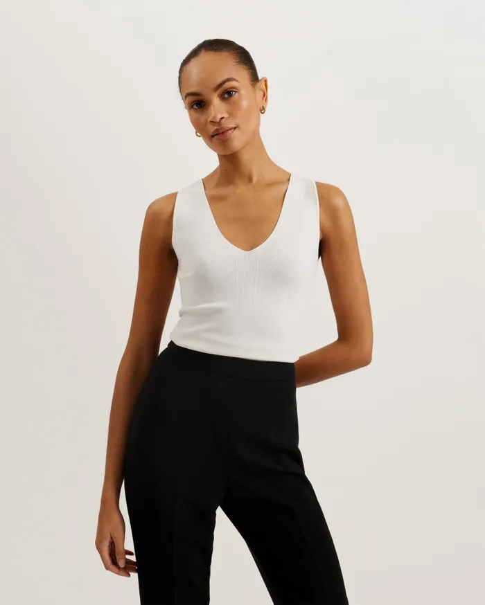 Women SARHAA 8211 Engineered Knit Top White Ted Baker Tops and Blouses Women SARHAA 8211 Engineered Knit Top White Ted Baker Tops and Blouses