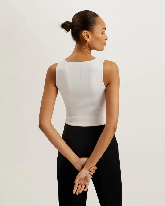 Women SARHAA 8211 Engineered Knit Top White Ted Baker Tops and Blouses Women SARHAA 8211 Engineered Knit Top White Ted Baker Tops and Blouses