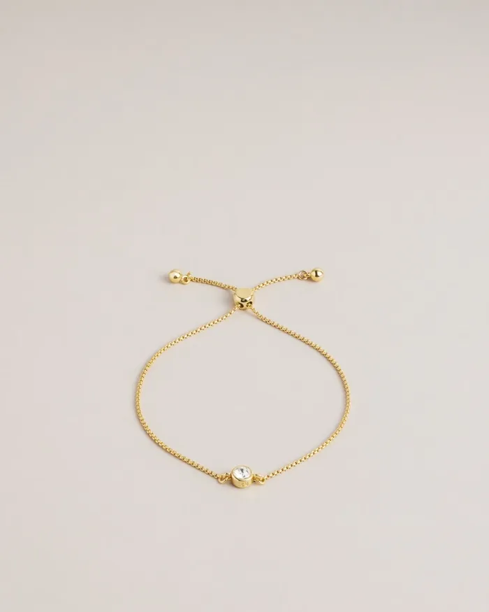 Women SARSAA 8211 Crystal Charm Bracelet Gold Colour Ted Baker Jewellery