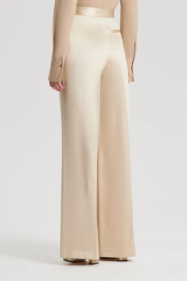 Women SATIN DRAPE LEG TROUSER GOLD Trousers Scanlan Theodore