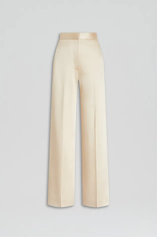 Women SATIN DRAPE LEG TROUSER GOLD Trousers Scanlan Theodore