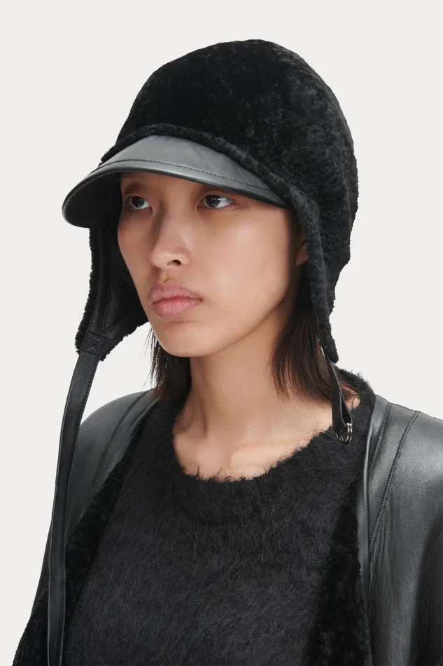 Women Scarves Hats Rachel Comey Shearling Hat Black Women Scarves Hats Rachel Comey Shearling Hat Black