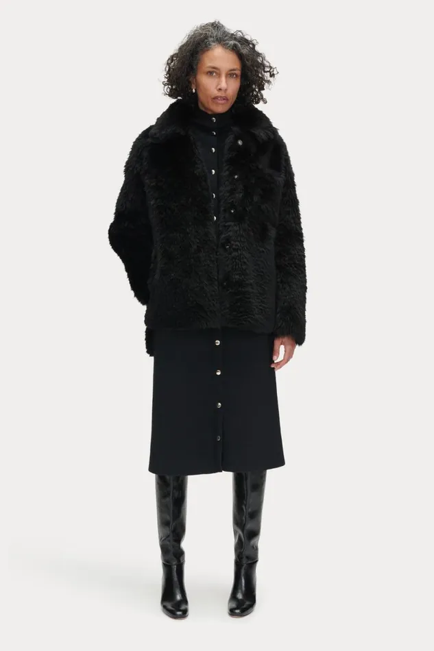 Women Scarves Hats Rachel Comey Shearling Hat Black Women Scarves Hats Rachel Comey Shearling Hat Black