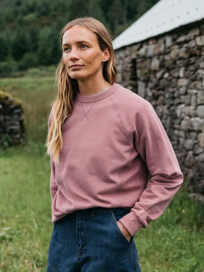 Women Serpentine Sweatshirt Heather Mist Finisterre Sweatshirts
