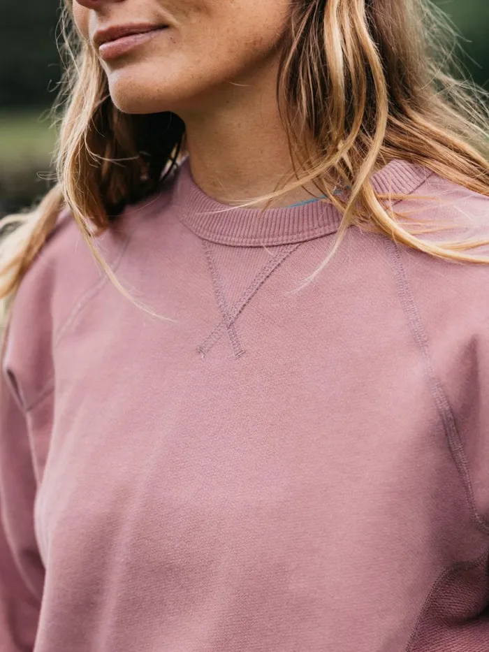 Women Serpentine Sweatshirt Heather Mist Finisterre Sweatshirts