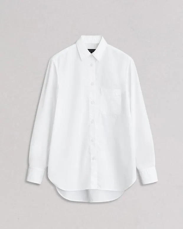 Women Shirts and Tops Rag and Bone Maxine Poplin Shirt White