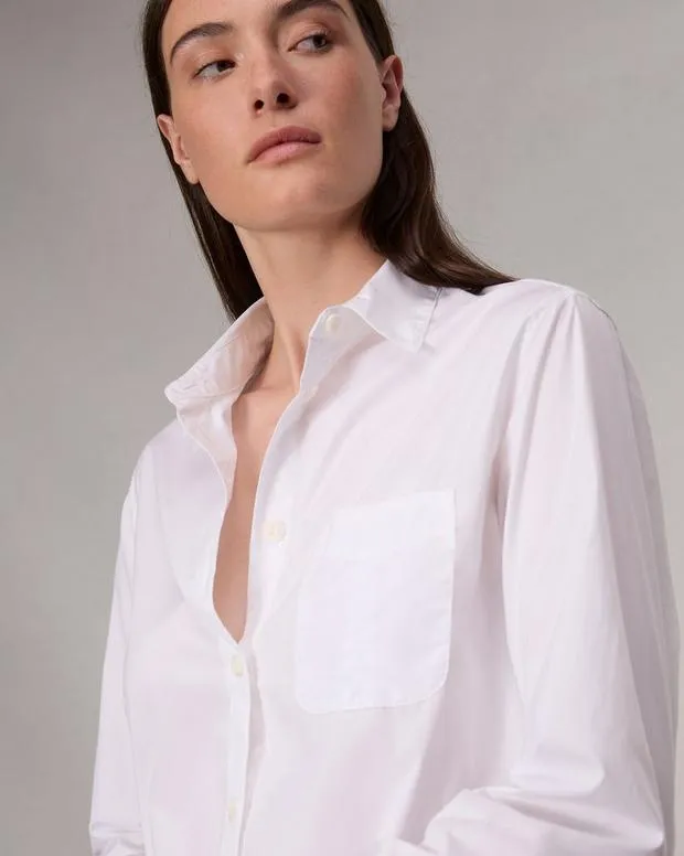 Women Shirts and Tops Rag and Bone Maxine Poplin Shirt White
