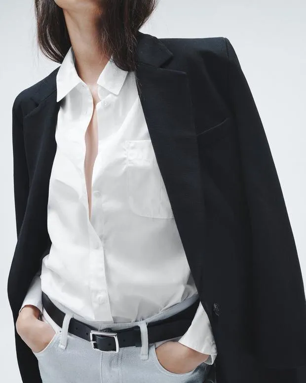 Women Shirts and Tops Rag and Bone Maxine Poplin Shirt White