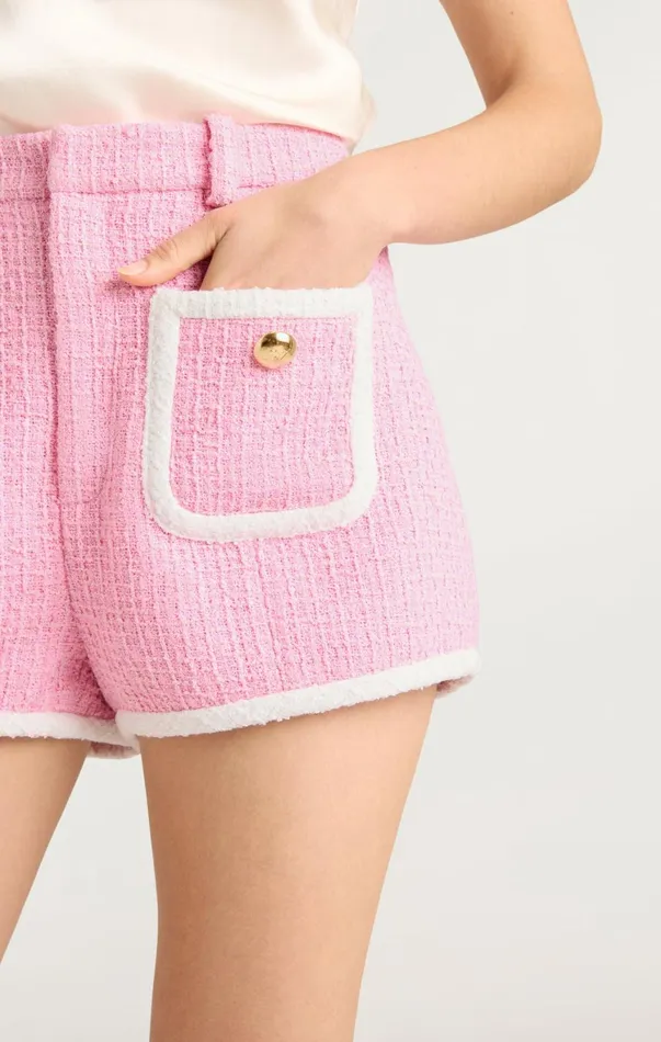 Women Shorts Cinq Sept Contrast Auden Short Flamingowhite