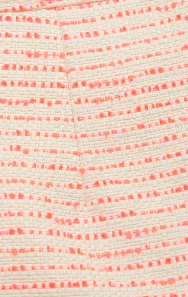 Women Shorts Cinq Sept Tweed Coronado Short Ivoryneon Coral