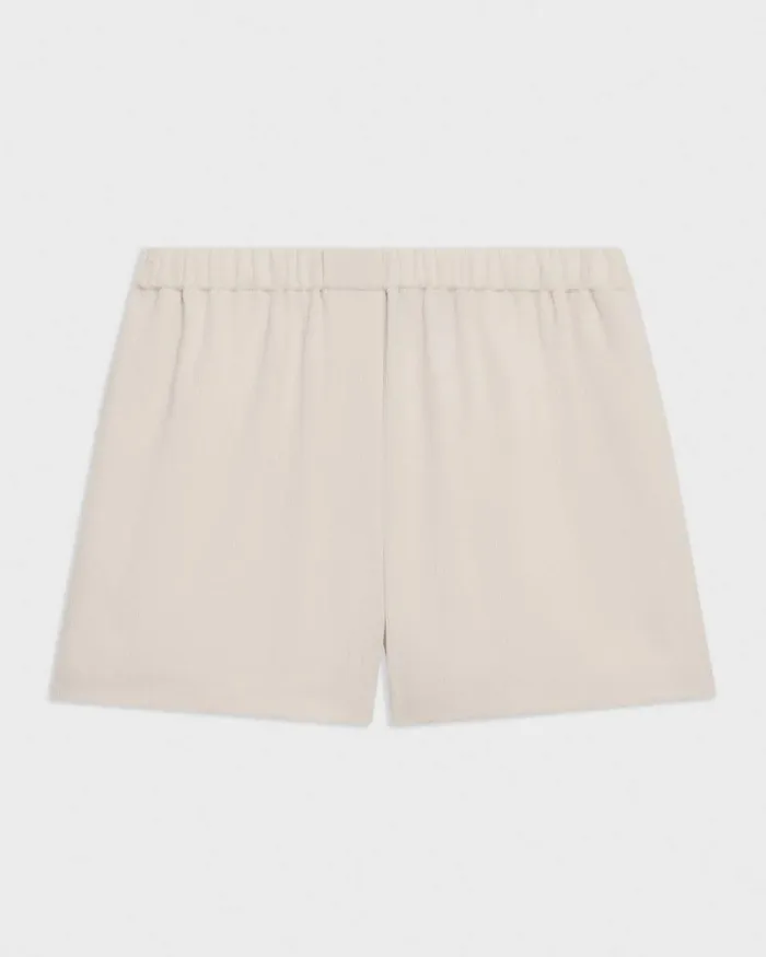 Women Shorts Theory Boxer Short In Striped Admiral Crepe Rice