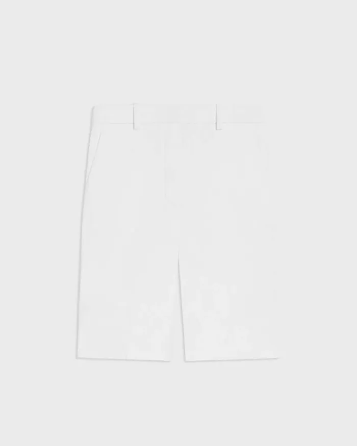 Women Shorts Theory HighWaist Straight Short In Stretch Cotton White