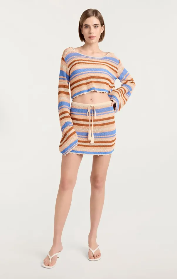 Women Skirts Cinq Sept Ari Skirt Natural Multi