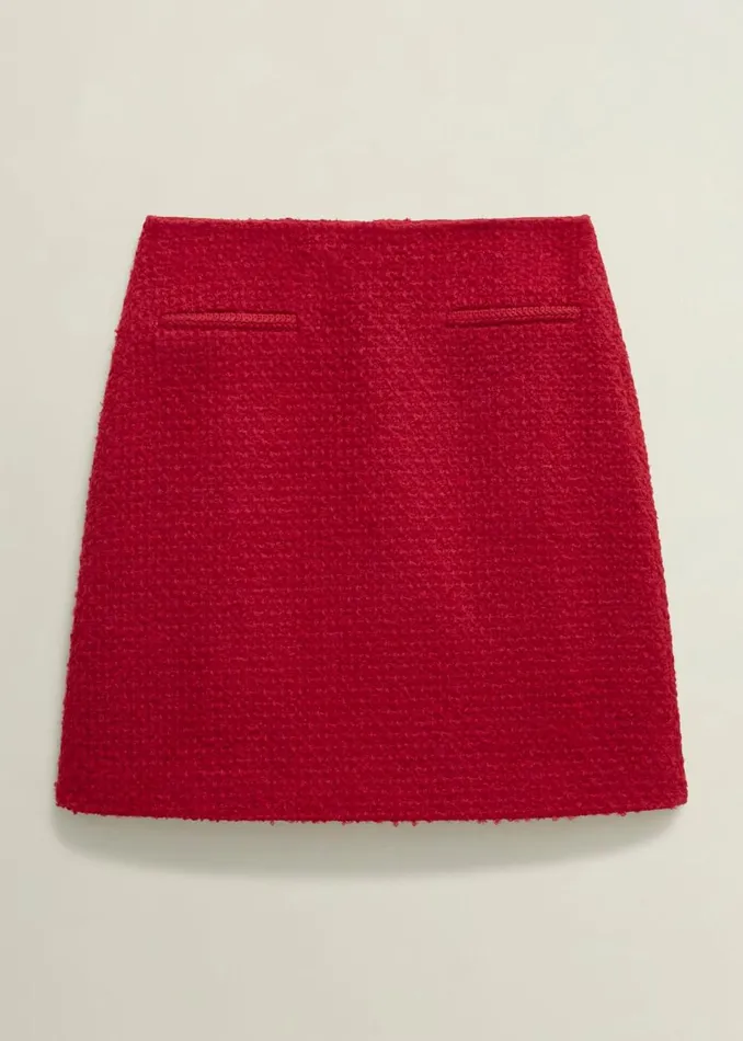 Women Skirts Hobbs Rosa Skirt With Wool Rowan Red