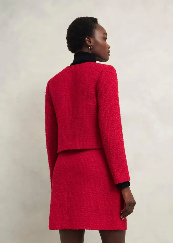 Women Skirts Hobbs Rosa Skirt With Wool Rowan Red