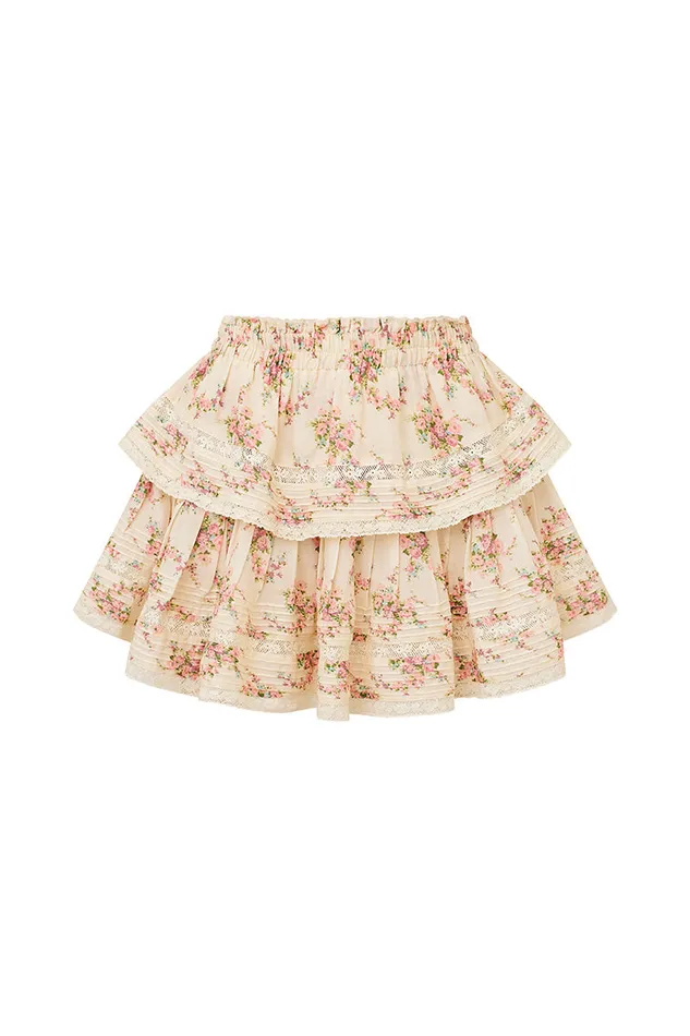 Women Skirts LoveShackFancy Ruffle Mini LaceTrimmed Floral Skirt Mauve Ballet Women Skirts LoveShackFancy Ruffle Mini LaceTrimmed Floral Skirt Mauve Ballet