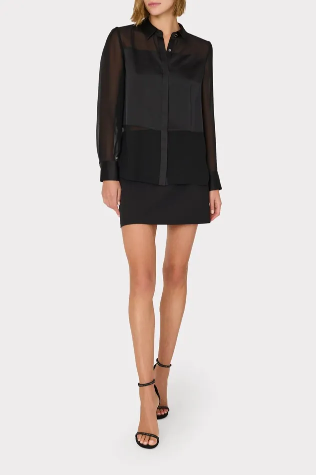 Women Skirts Milly Lizzy Cady Mini Skirt Black