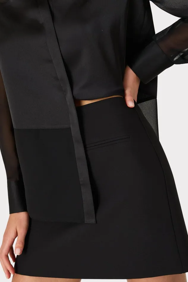 Women Skirts Milly Lizzy Cady Mini Skirt Black