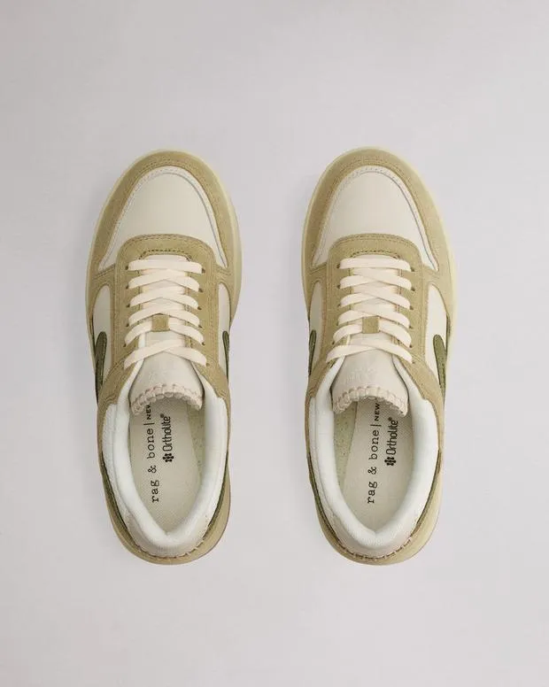 Women Sneakers Rag and Bone Retro Tennis Sneaker Turtledove Avocado