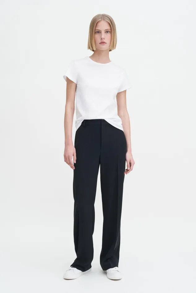 Women Soft Cotton Tee White Filippa K Tops