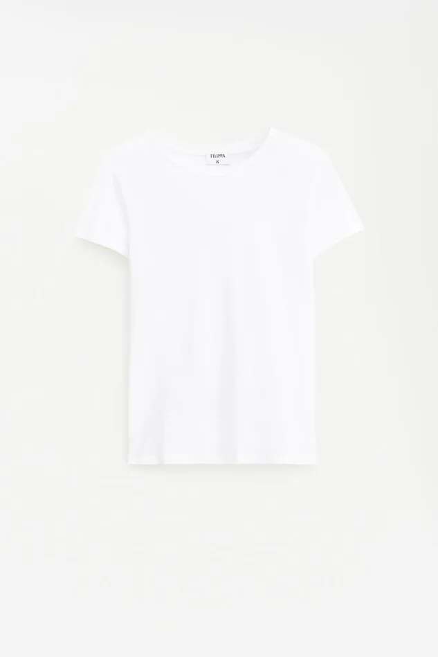 Women Soft Cotton Tee White Filippa K Tops