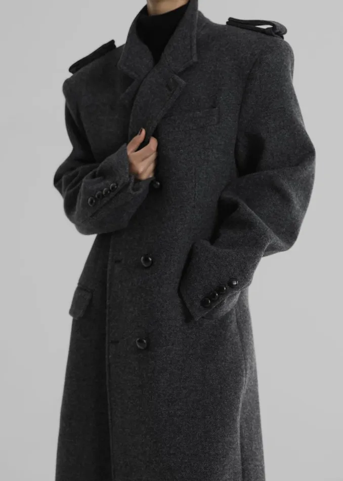 Women Somerset Herringbone Coat 8211 Grey The Frankie Shop Outerwear