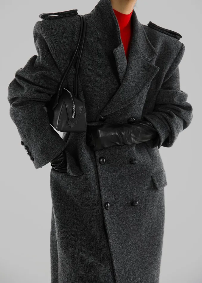 Women Somerset Herringbone Coat 8211 Grey The Frankie Shop Outerwear