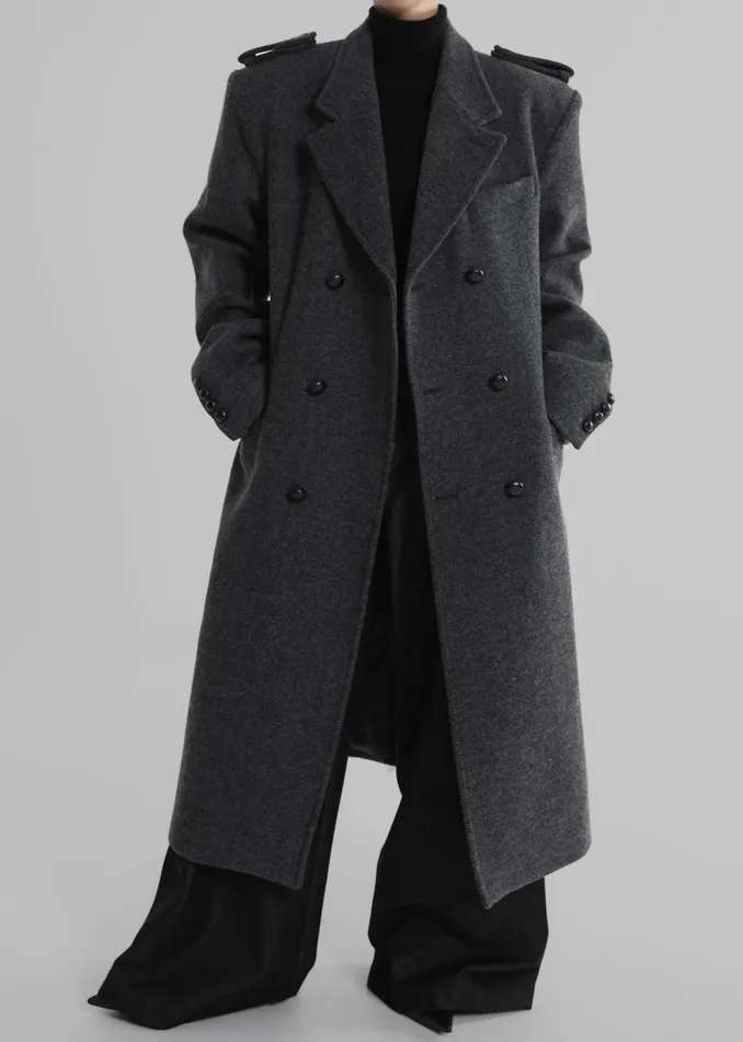 Women Somerset Herringbone Coat 8211 Grey The Frankie Shop Outerwear