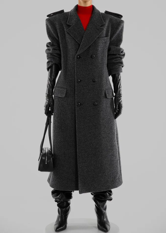 Women Somerset Herringbone Coat 8211 Grey The Frankie Shop Outerwear